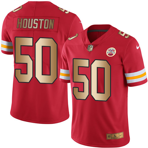 Nike Chiefs #50 Justin Houston Red Men's Stitched NFL Limited Gold Rush Jersey - Click Image to Close